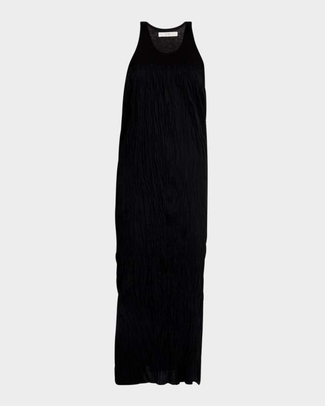 Plisse Maxi Tank Dress
